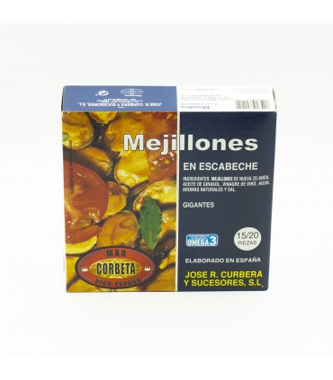 CORBETA - Mejillones en escabeche gigantes 15/20 piezas
