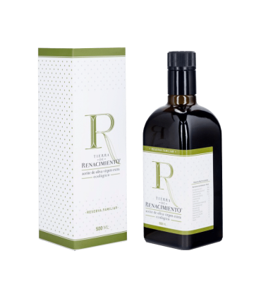Tierra de Renacimiento - Aceite de Oliva Virgen Extra Ecológico - Reserva familiar - 500ml.
