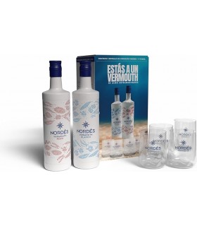 PACK NORDÉS - Vermut Rojo + Vermut blanco + 4 vasos de regalo