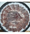 Plato de jamón cortado a mano 50% cebo ibérico de campo "Sierra de los Pedroches". 100 gramos