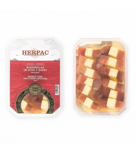 Herpac - Banderillas de atún y queso en aceite - 12 unidades